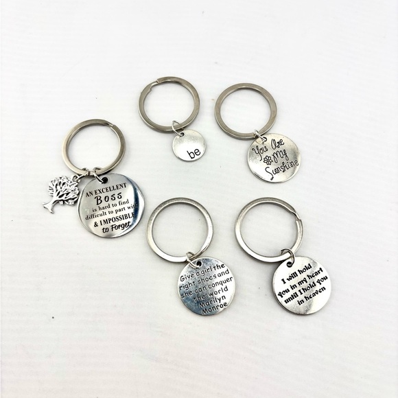 Inspirational Quote Keychain Bundle - Lot of 5 - Picture 1 of 7